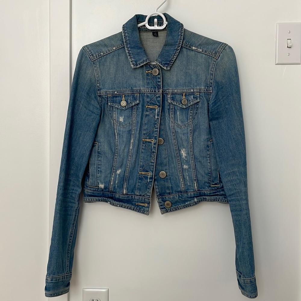 American Eagle cropped jean jacket